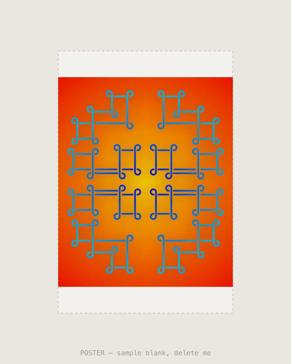 Sungrid Blue X — Giclée print, A2 (420×594mm)