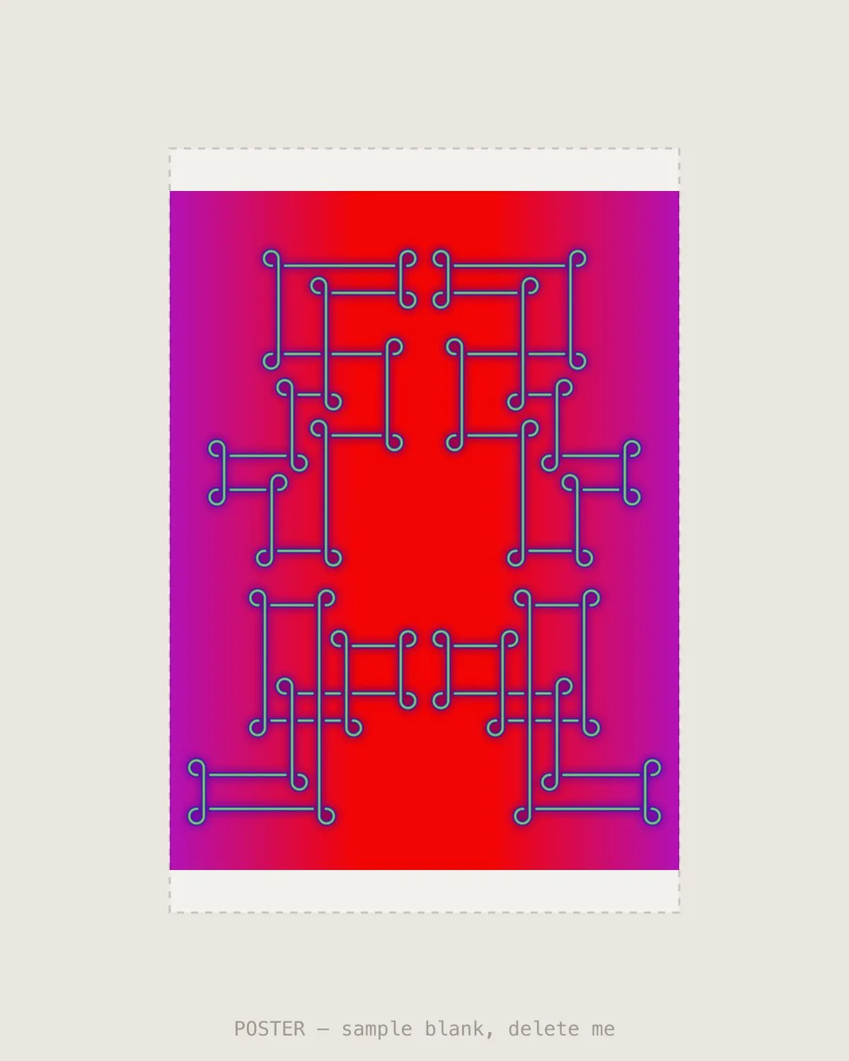 Red Beamer VII — Giclée print, A2 (420×594mm)